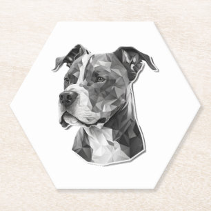 Posavasos De Papel Cara de perro de Pitbull