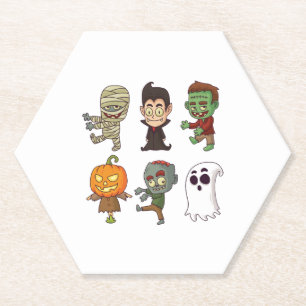 Posavasos De Papel Caracteres de Halloween