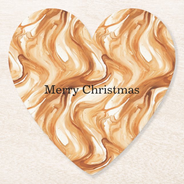 Posavasos De Papel Caramel Carmel Candy Swirls Christmas (Anverso)