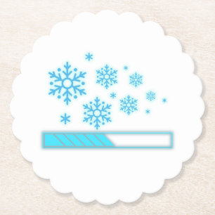 Posavasos De Papel Carga de vibraciones de invierno