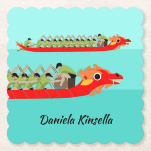 Posavasos De Papel Carreras del barco Dragon