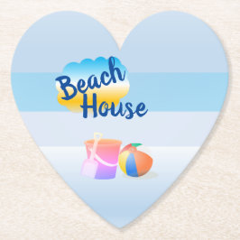 Posavasos De Papel Cartera de papel Blue Beach 2