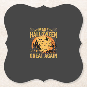 Posavasos De Papel Casa Embrujada De Halloween Calabaza