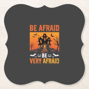 Posavasos De Papel Casa Embrujada de Halloween Diseño de Teme