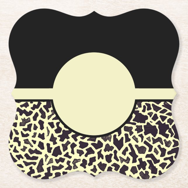 Posavasos De Papel Casas de leopardo negro (Anverso)