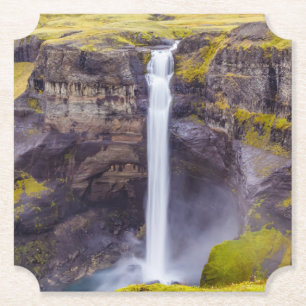 Posavasos De Papel Cascada de Haifosin, Islandia