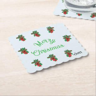 Posavasos De Papel Castillos: Feliz Navidad