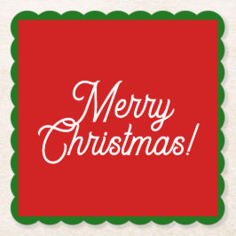 Posavasos De Papel Catastro de papel rojo y verde