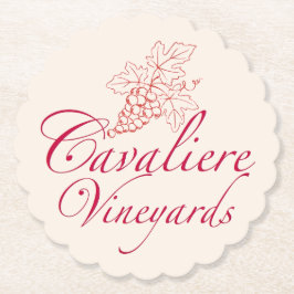 Posavasos De Papel Cavaliere Vineyards Coaster (rojo)