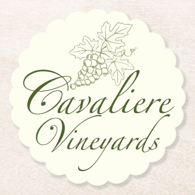Posavasos De Papel Cavaliere Vineyards Coaster (verde) (Anverso)