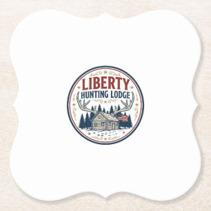 Posavasos De Papel Caza de la libertad Lodge Patriótico Patriótico Ca