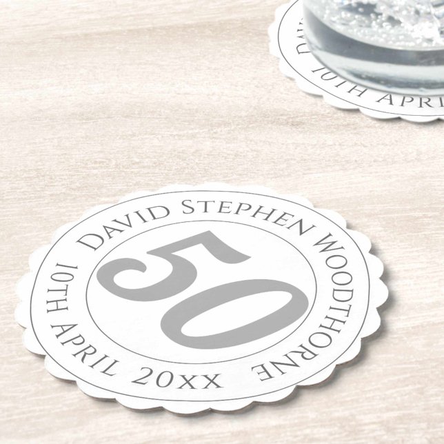 Posavasos De Papel Celebración conmemorativa de cumpleaños personaliz (Subido por el creador)