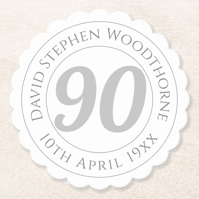 Posavasos De Papel Celebración conmemorativa del 90 aniversario (Anverso)