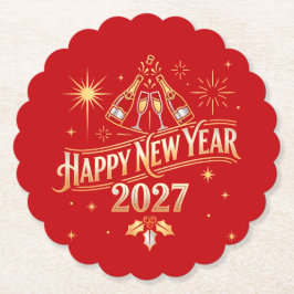 Posavasos De Papel Celebración de Año Nuevo 2027