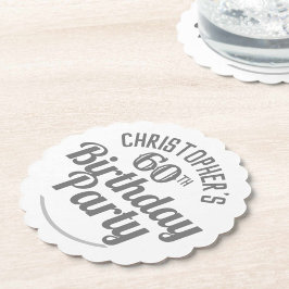 Posavasos De Papel Celebración de cumpleaños número 60