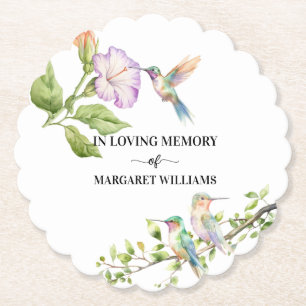 Posavasos De Papel Celebración De La Vida Colibríes Floral