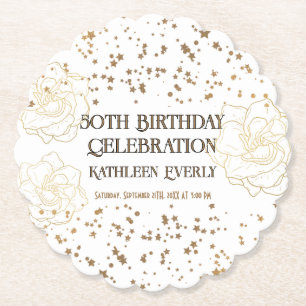 Posavasos De Papel Celebración de los 50 años de oro