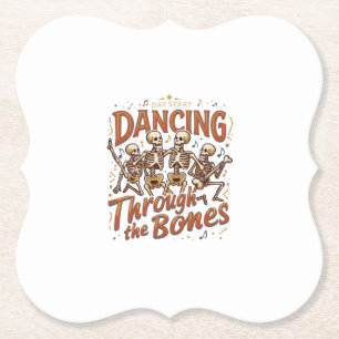 Posavasos De Papel Celebración de Música de esqueletos de Halloween d