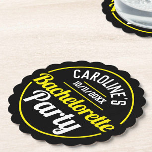 Posavasos De Papel Celebración de una despedida de soltera para chica