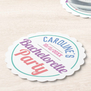 Posavasos De Papel Celebración de una despedida de soltera para chica