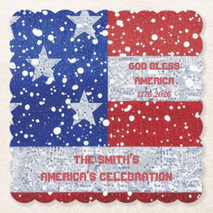 Posavasos De Papel Celebración del 250 aniversario de Estados Unidos