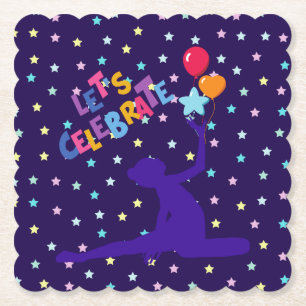 Posavasos De Papel Celebremos las estrellas y los globos