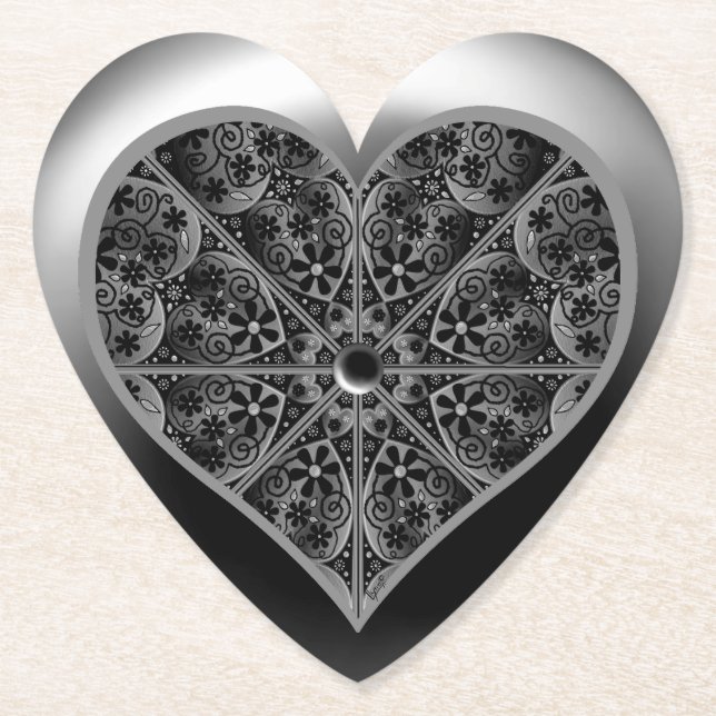 Posavasos De Papel Ceramic Lace Black (Anverso)