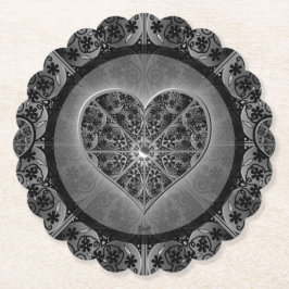 Posavasos De Papel Ceramic Lace Black