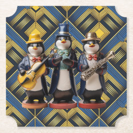 Posavasos De Papel Ceramic Penguin Band Coaster