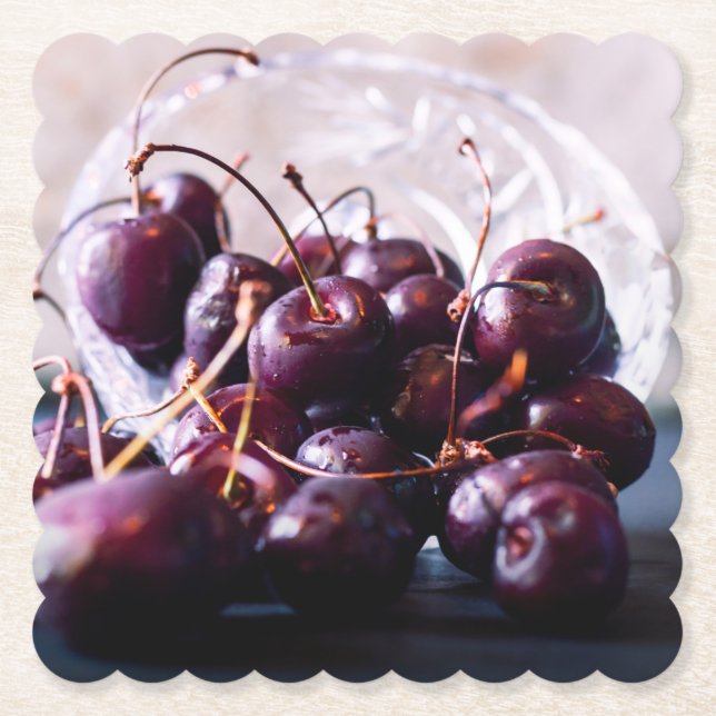 Posavasos De Papel Cereza (Anverso)
