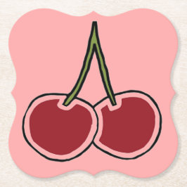 Posavasos De Papel Cerezas