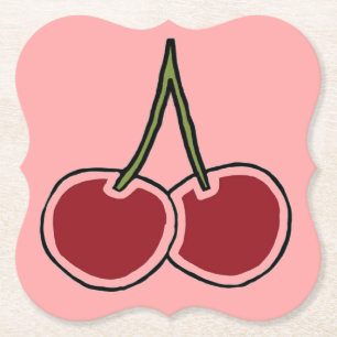 Posavasos De Papel Cerezas