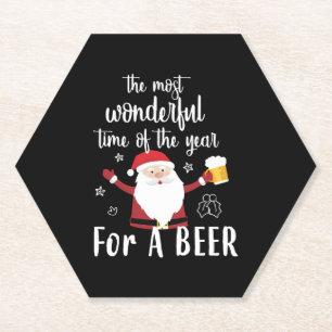 Posavasos De Papel Cerveza navidad