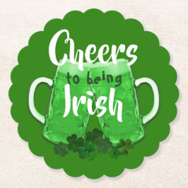 Posavasos De Papel Cerveza verde anima el Día de los Sta Patrones Irl