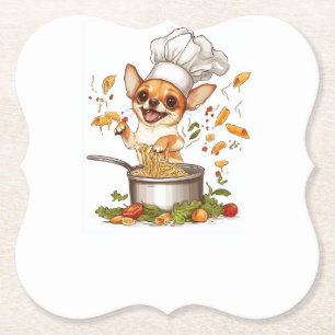 Posavasos De Papel Chef Chihuahua � Maestro Canino Culinario