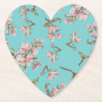 Cherry Blossom Verde azulada Retro Vintage Baby Sh