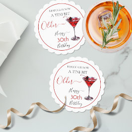 Posavasos De Papel Cherry cocktail A tini bit Older Birthday