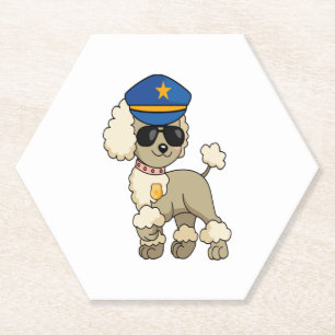 Posavasos De Papel Chibi Anime Policía Poodle Dog