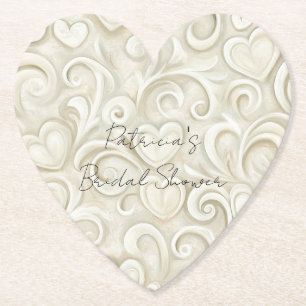 Posavasos De Papel Chic Romántico Corazones Giratorios Despedida de S