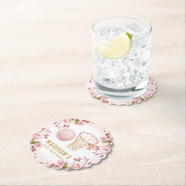 Posavasos De Papel Chica personalizado de Baloncesto Cumpleaños