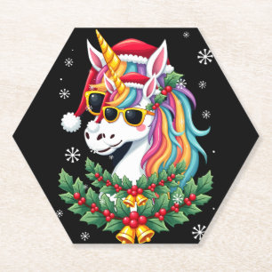 Posavasos De Papel Chicas Chicos Unicornio Navidad Santa Mono Niños