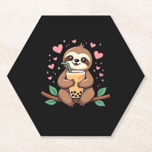 Posavasos De Papel Chicas mujeres de Kawaii con leche de burbuja de B