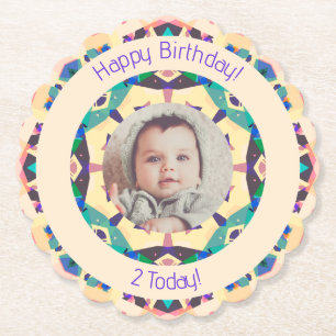 Posavasos De Papel Chicas Niños Feliz cumpleaños Estrella Personaliza