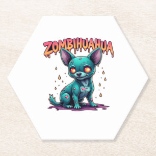Posavasos De Papel Chihuahua Chi Chichi Chiwawa Zombie Dog Halloween