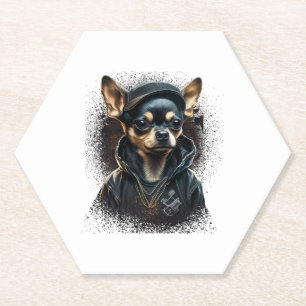 Posavasos De Papel Chihuahua Guay Perro rap Hip-Hop Gangster
