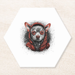 Posavasos De Papel Chihuahua Guay Perro rap Hip-Hop Gangster