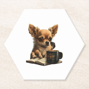 Posavasos De Papel Chihuahua libro de lectura de té para café
