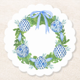 Posavasos De Papel Chinoiserie azul y blanca Navidades del Gran Milen
