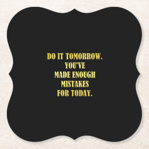 Posavasos De Papel Chiste de errores diarios divertidos