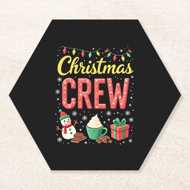 Posavasos De Papel Christmas Crew (1) (Anverso)
